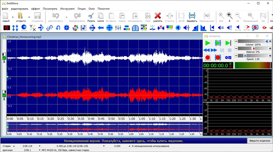 Скриншот GoldWave